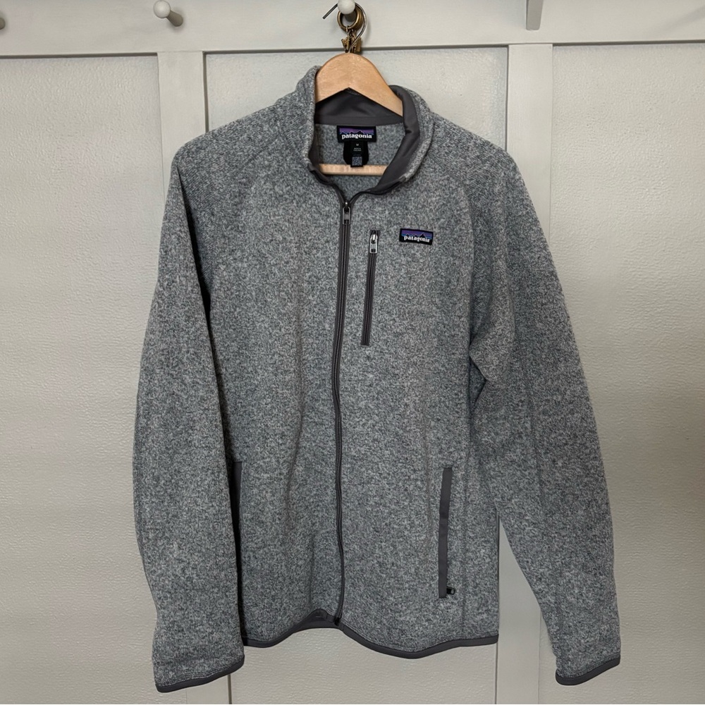 NWOT Patagonia M's Better Sweater Jacket M Gray Stonewash Zip Mens